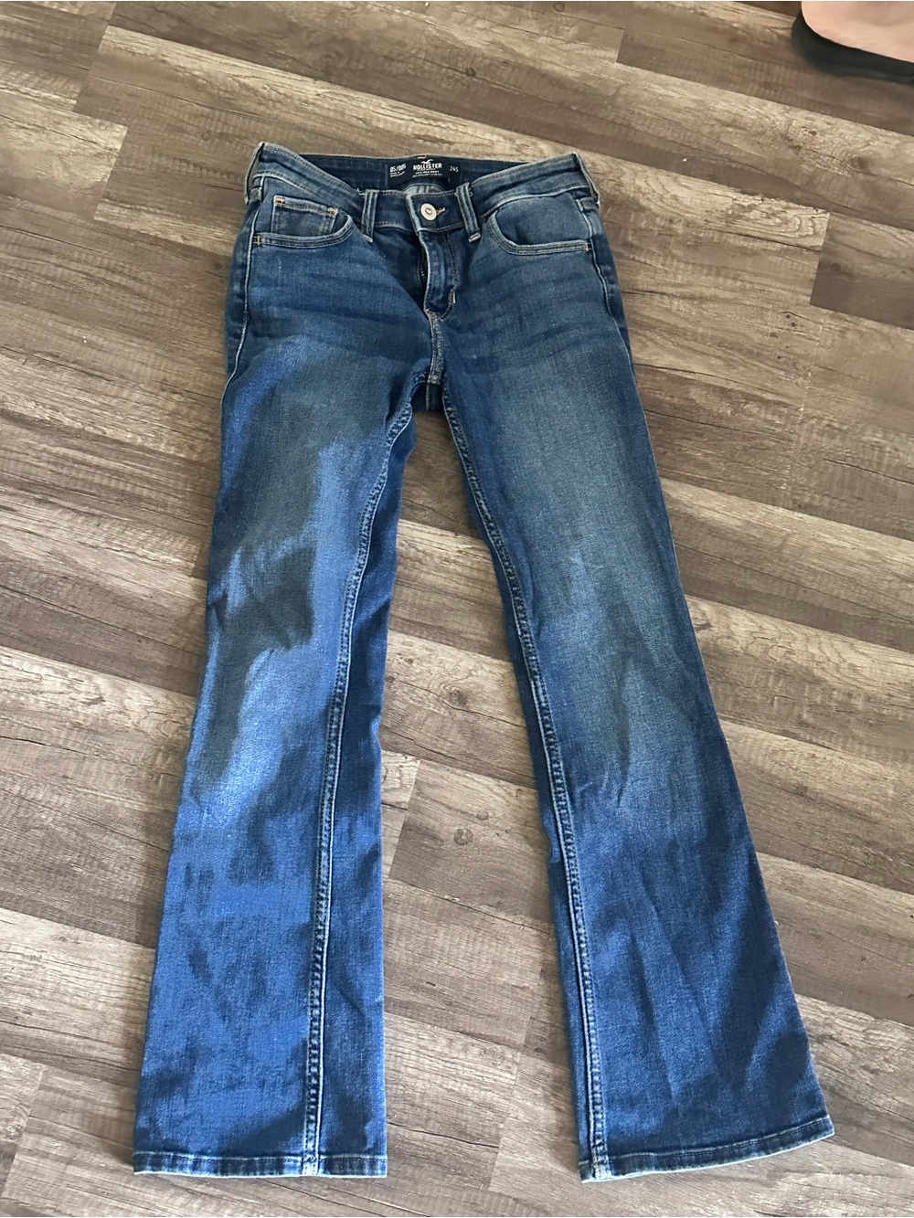 Hollister Women’s Blue Bootcut Jeans - Classic Mid Wash